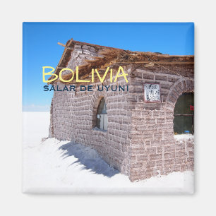 Hotel de la sal de Uyuni en imán del texto de