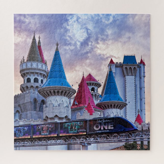 Hotel en Excalibur y Monorail, Las Vegas Puzzle (Vertical)