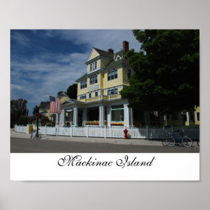 Hotel en la impresión de la isla de Mackinac