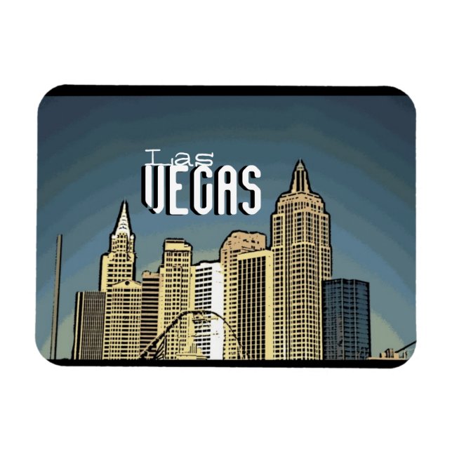 Hotel en Las Vegas Nueva York vista al imán artíst (Horizontal)