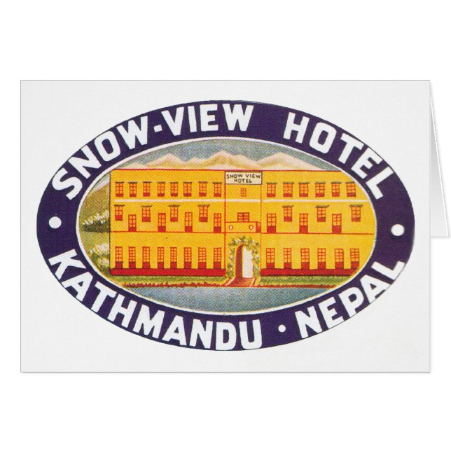 Hotel Kathmandu Nepal con vistas a la nieve (Anverso (Horizontal))