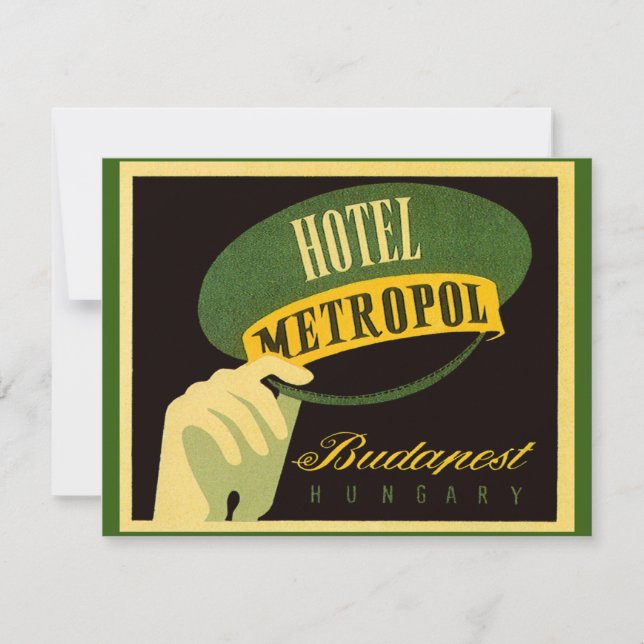 Hotel Metropol Budapest Hungría Gorra de botones (Anverso)