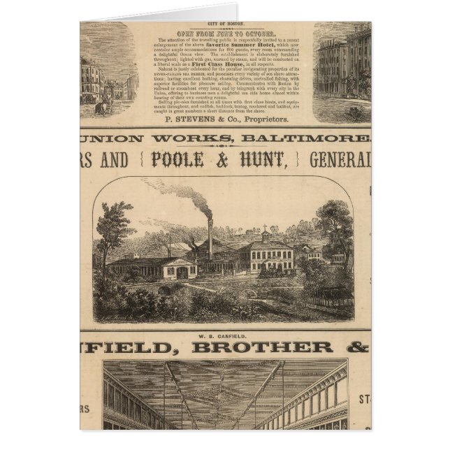 Hotel Nahant House en Tremont House, Boston (Frente)