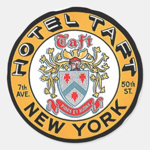 Hotel Taft de los pegatinas NYC NY del equipaje