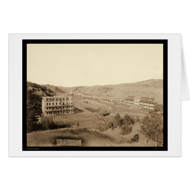 Hoteles Gillispie & Minnekahta Hot Springs SD 1891 (Anverso (Horizontal))