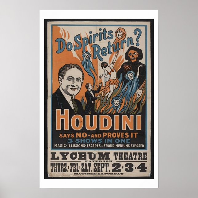 Houdini - ¿Regresan los espíritus? Póster (Frente)