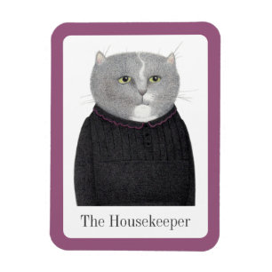 HOUEKEEPER CAT 3x4 Imán flexible + texto