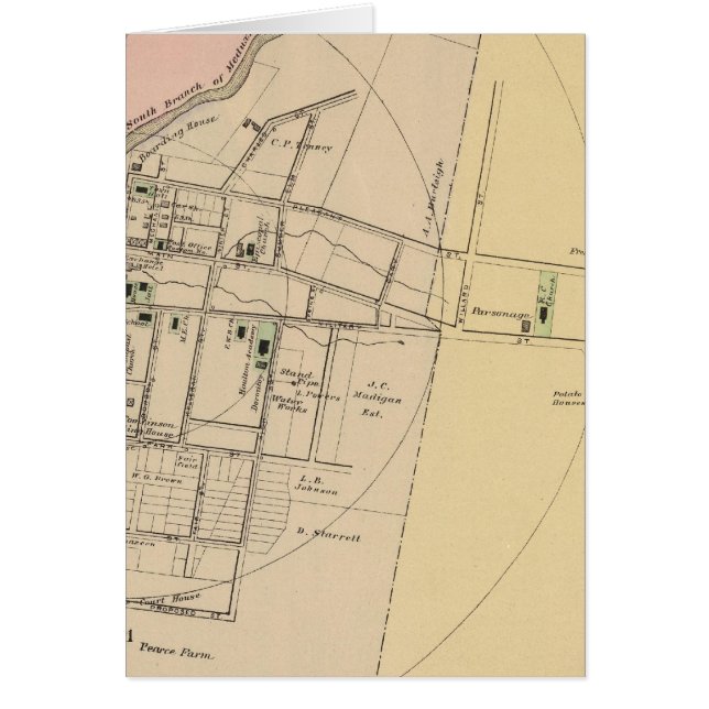 Houlton, Mapa del Condado de Aroostook (Frente)