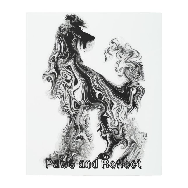 Hound afgano Resumen arte fractal (Anverso)