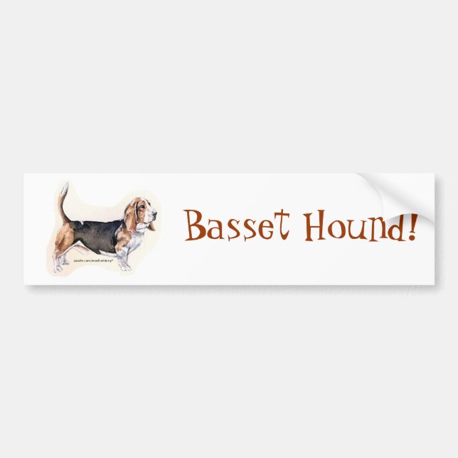 ¡Hound Basset! Pegatinas para coches (Frente)