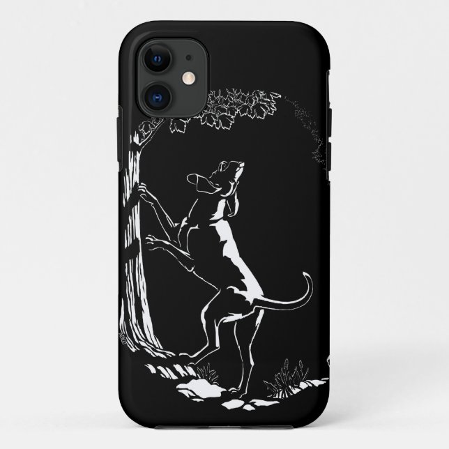 Hound Dog iPhone 5 Funda Cazando perro Funda de ar (Reverso)