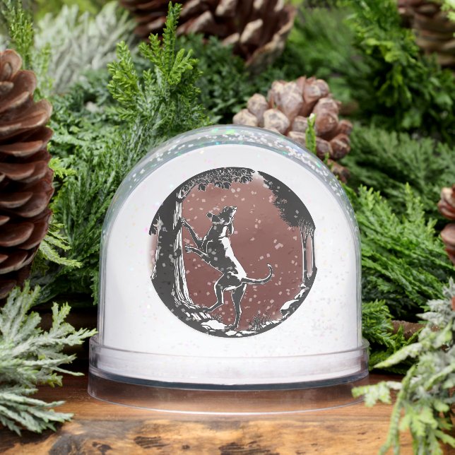 Hound Dog Snow Globe Custom Hunting Dog Snow Globe (Invierno)