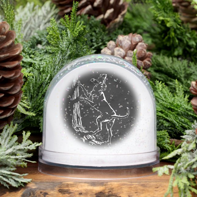 Hound Dog Snow Globe Custom Hunting Dog Snow Globe (Invierno)