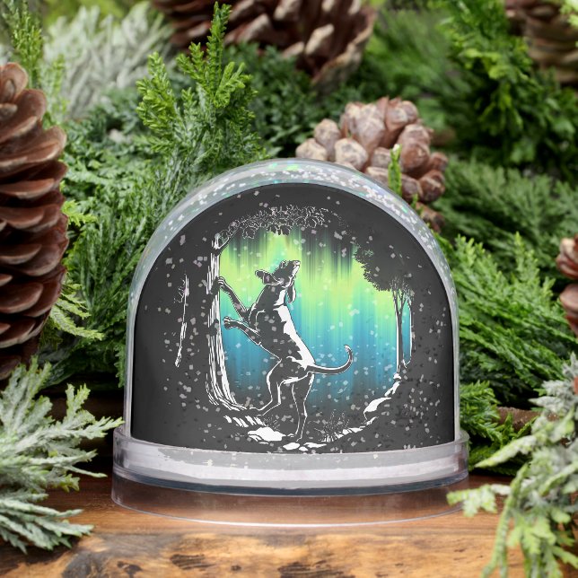 Hound Dog Snow Globe Custom Hunting Dog Snow Globe (Invierno)
