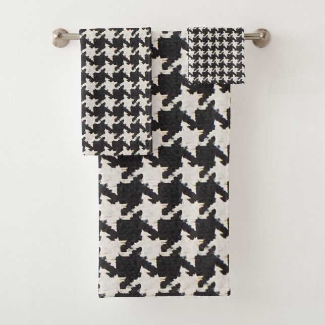 Houndstooth Black White Pattern (In situ)