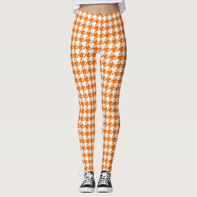 Houndstoth Amberglow Naranja Leggings (Anverso)