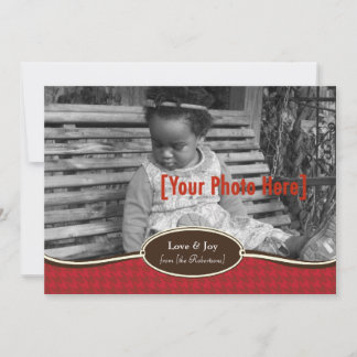 Houndstoth perrito en rojo