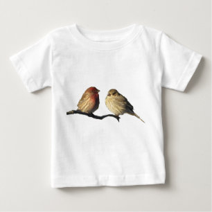 House Finch Lovebirds Baby Fine Jersey