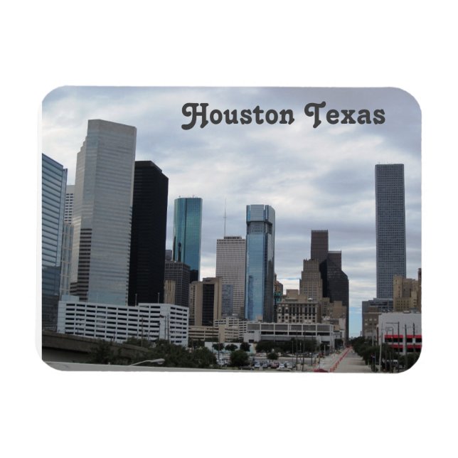 Houston Texas - Imán fotográfico flexible (Horizontal)