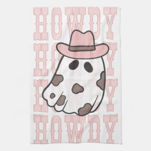 Howdy Cowgirl Halloween Cute toalla de cocina