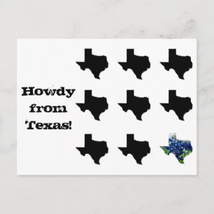 Howdy desde la postal de Texas