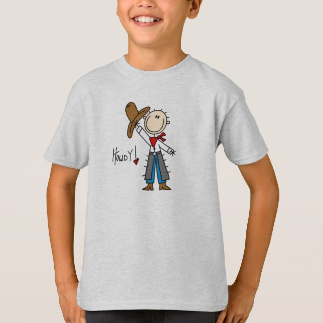 ¡Howdy! Figura camisa del palillo del vaquero (Anverso)