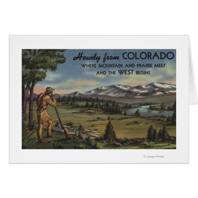 Howdy (Mountain & Prairie Scene) (Anverso (Horizontal))