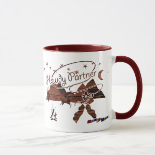 Howdy Partner - jarra rústica de madera