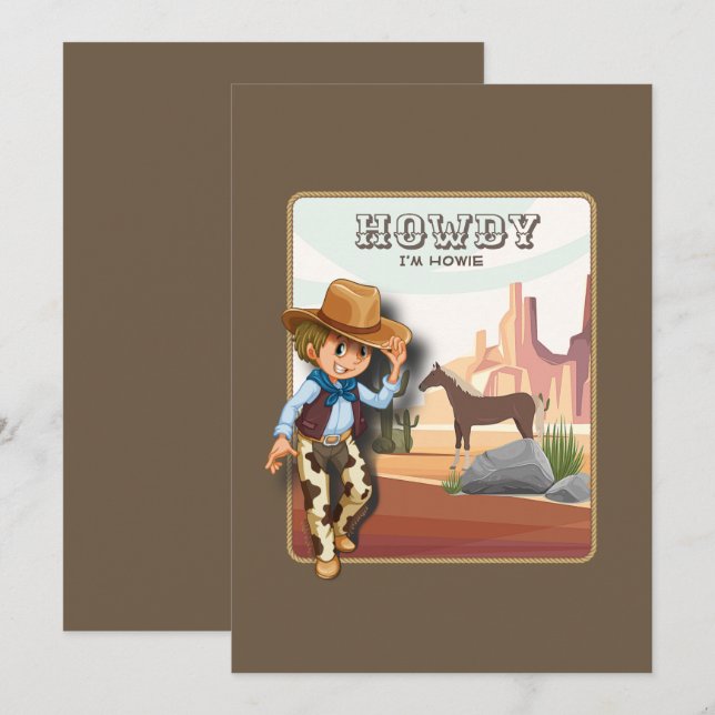 Howdy recibe invitación para imprimir animales de  (Anverso / Reverso)