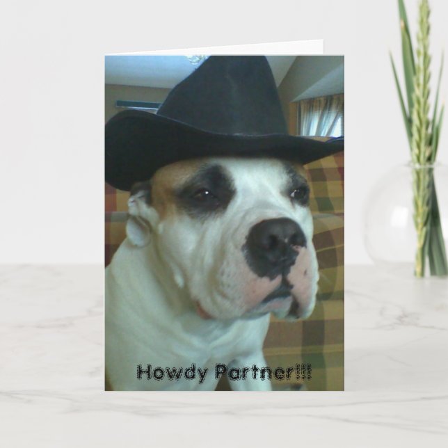Howdy tarjeta de felicitación del socio (Anverso)