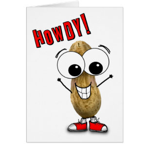Howdy tarjeta observada Googly tonta del cacahuete