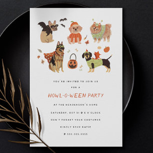 Howl-O-Ween Pintó la invitación de Halloween a los
