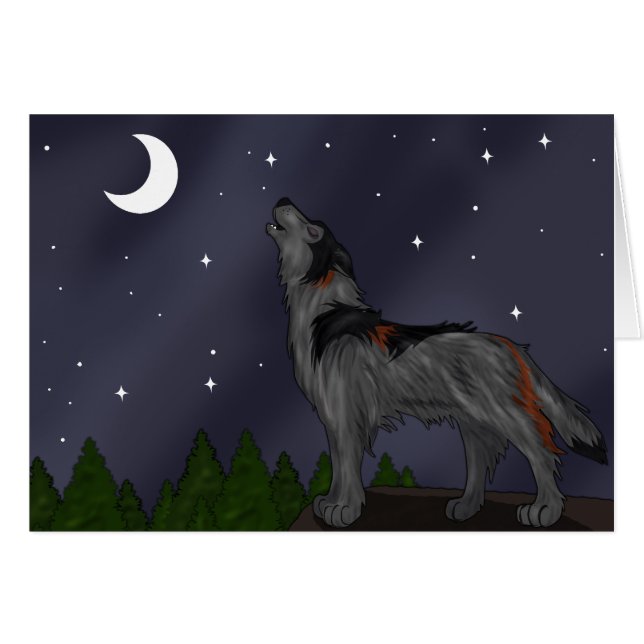 Howling Wolf (Gray) (Anverso (Horizontal))