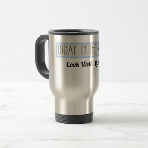 Hoy en la taza del viaje de la cocina