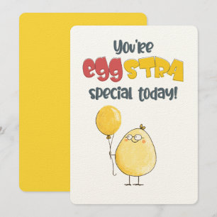 ¡Hoy eres especial de Eggstra! Una tarjeta diverti