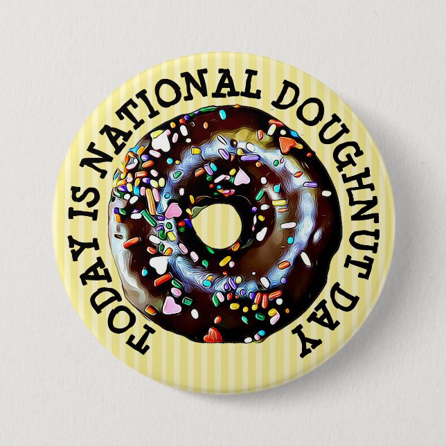 Hoy es el botón del Día Nacional de la Donut (Anverso)