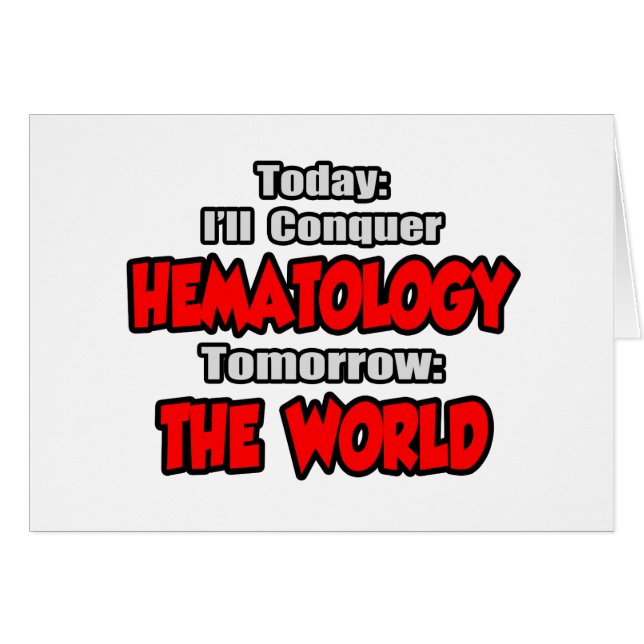 Hoy Hematología... Mañana, El Mundo. (Anverso (Horizontal))