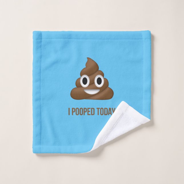 Hoy me uní a la Emoji poo sobre el azul (Toallita)