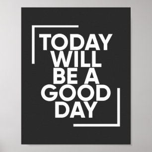 Hoy será un buen día   Arte de pared positivo