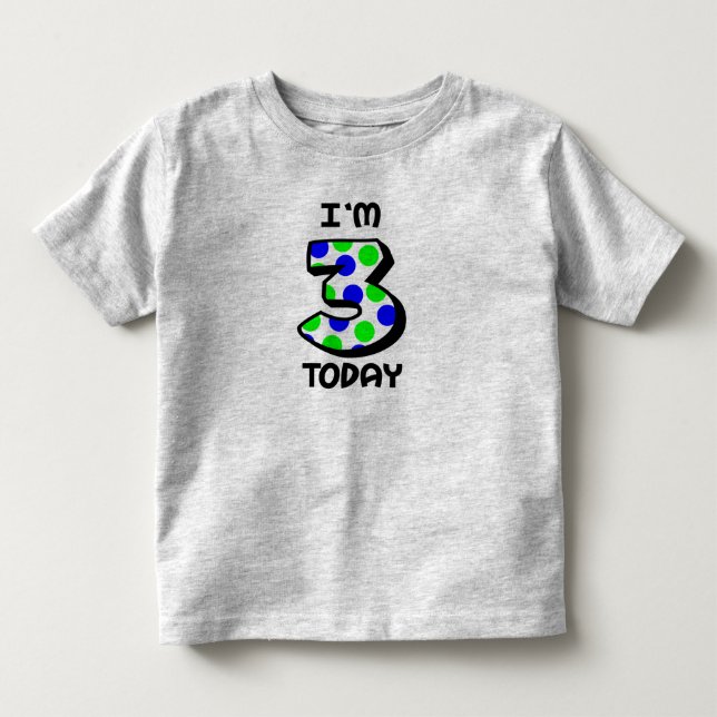 Hoy tengo 3 años de la camiseta de cumpleaños de l (Anverso)