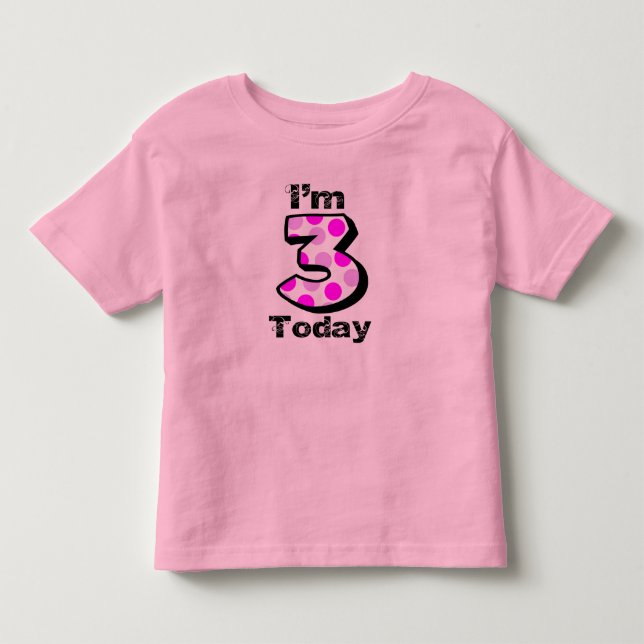 Hoy tengo 3 Chicas Camisa de cumpleaños (Anverso)