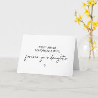 Hoy una novia, mañana una tarjeta doblada de espos