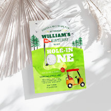 Hoyo en un golf Par-tee Invitación de cumpleaños