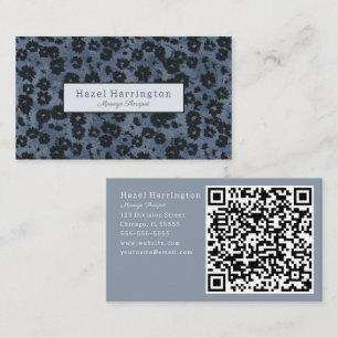 HQ Code moderno Floral tarjeta de visita Floral Az