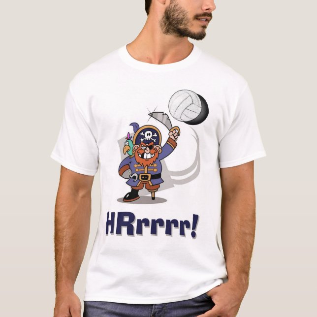 ¡HRrrrr! Pirata y bola gráficos de la camiseta w (Anverso)