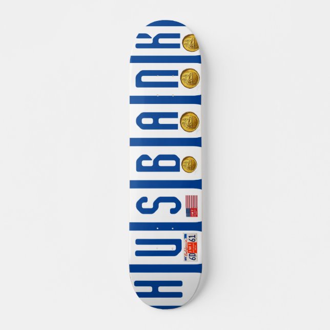 HU$BANK OFFICAL 7 3/4" cubierta para skateboard (Anverso )