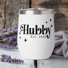 Hubby cualquier color elegante fuente retro y estr