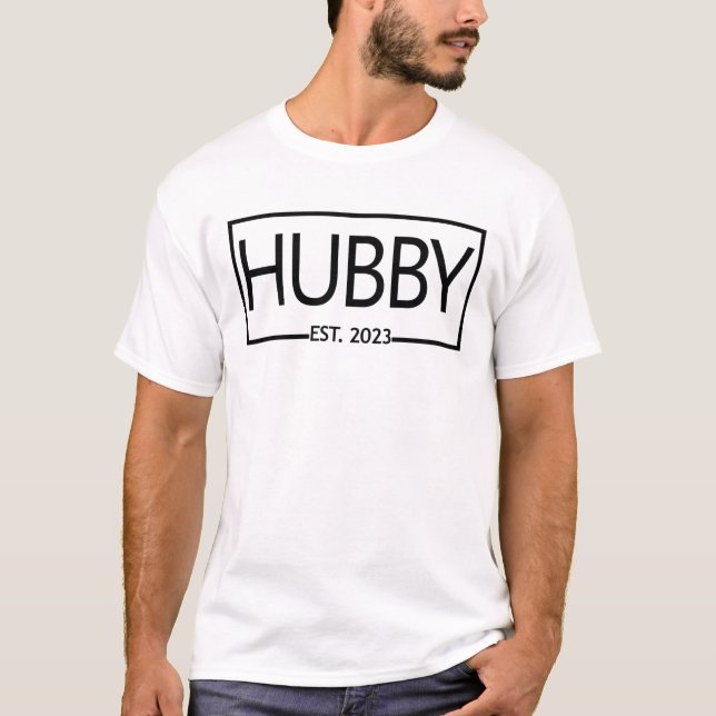 Hubby Est. Camiseta del esposo Boda coincidente de (Anverso)