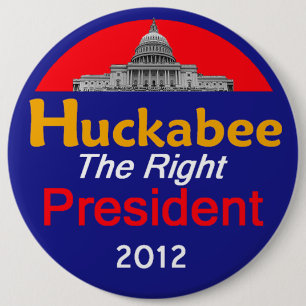 HUCKABEE 2012 6" botón