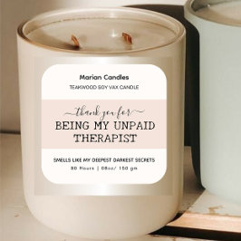 Huele Como Una Etiqueta De Vela Divertida